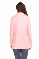 Chaqueta De Mujer Estilo Europeo Y Americano Casual Polo Cuello Redondo Ajustada Para Primavera Y Otoño 2024 Polyester Cotton - details 5