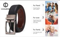 Cinturón Reversible De Cuero Genuino Para Hombre Con Hebilla De Lujo Negra Y Marrón Moda Negocios Casual Ancho 3.4cm - details 10