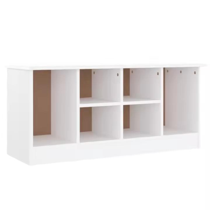 VidaXL Banco zapatero Hiedra 6 compartimentos madera de pino 45x100x35 cm - 1