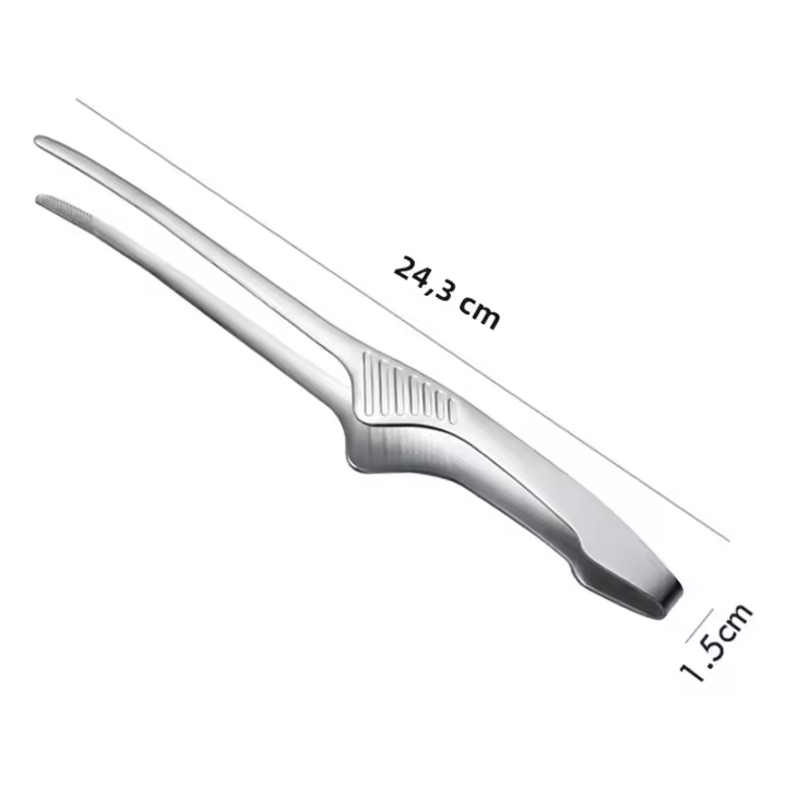 Pinzas Para Barbecue BBQ Herramienta De Cocina Acero Inoxidable Antideslizante Para Asado Y Pescado Clip Para Carne Y Pan - 1