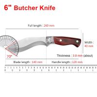 Cuchillo De Cocina Butcher Boning De Acero Inoxidable Para Carne Pescado Frutas Y Verduras Cuchillo Chef Con Funda - details 1