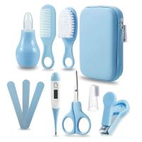 BATHBY Kit de Cuidado e Higiene para Bebé, Estuche Portátil, Cepillo, Tijeras, Lima, Cortauñas, Termómetro, Aspirador Nasal - details 0