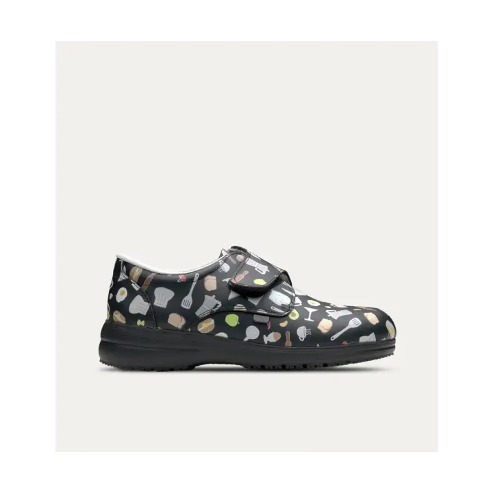 Zapatos Hostelería negros de mujer   Textil, extraible, efecto memoria y antibacteriano - 1