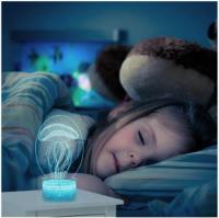 Lámpara de Ambiente con control remoto Y 16 Colores, Luz Nocturna con efecto de visión y Luces LED 3D Ideas para fiestas y Halloween - details 3
