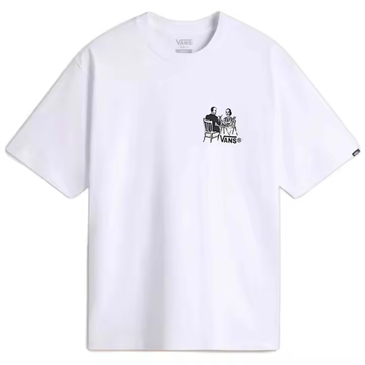 Camiseta de Manga Corta Vans Fine Dining para hombre en color blanco - 1