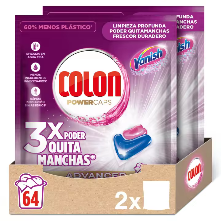 Colon Vanish Advanced Detergente para la ropa 64 cápsulas - 1