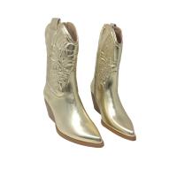 EVA ZORTEON - Nueva Colección! Botín cowboy, de polipiel bordado, de tacón grueso, estable,  con cremallera, Marca TULIPANO. - details 14