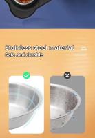 Tazón De Alimentos Y Agua Para Perros De Doble Capa Antideslizante En Silicona Y Acero Inoxidable Resistente Y Duradera Para Mascotas - details 6