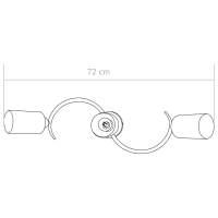 vidaXL Lámpara de techo pantallas cerámica cono blanco 3 bombillas E14 - details 7