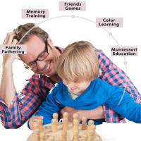 Juego De Memoria De Madera Juego De Ajedrez De Palos Tablero De Colores Juguete Educativo Montessori Para Niños Desarrollo Cognitivo - details 5
