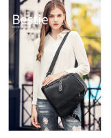 Mochila De Cuero Genuino Zency Para Mujer Anti-Robo Estilo Clásico Casual Para Viajes Y Escuela Bolsa Diaria Para Niñas - details 4