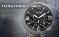 Reloj De Pulsera Deportivo De Lujo Para Hombre MEGIR Con Dial De 48mm Cuarzo Resistente Al Agua De Leather Calendario Cronógrafo Moda Y Casual - details 12