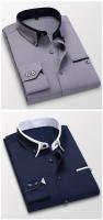 Camisa De Algodón Para Hombre Larga Manga Ajustada Formal Marca Suave Para Oficina Ropa De Negocio Estilo Casual - details 10