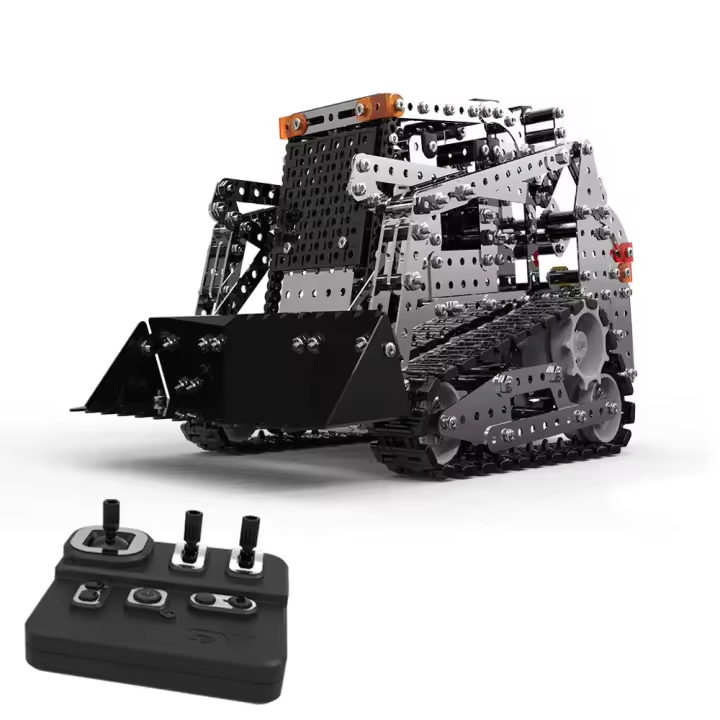 Camión Descargador RC Tracked 2.4G 10CH Con Cuerpo De Acero Inoxidable Vehículo De Construcción DIY Para Juego Educativo Para Niños - 1
