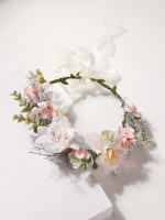 Diadema De Rattan Simulada Tejida En Hierro Florales Para Mujer Adorno De Boda Y Novia Estilo Inmortal Decoración De Fiesta - details 1