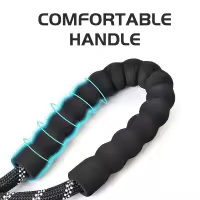 Correa Reflectante Para Perros Con Manija Padded Cómoda - Doble Fuerte Traction Rope Para Perros Fuertes - Enhance Seguridad Y Contraste - details 3