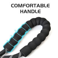 Correa Reflectante Para Perros Con Manija Padded Cómoda - Doble Fuerte Traction Rope Para Perros Fuertes - Enhance Seguridad Y Contraste - details 3