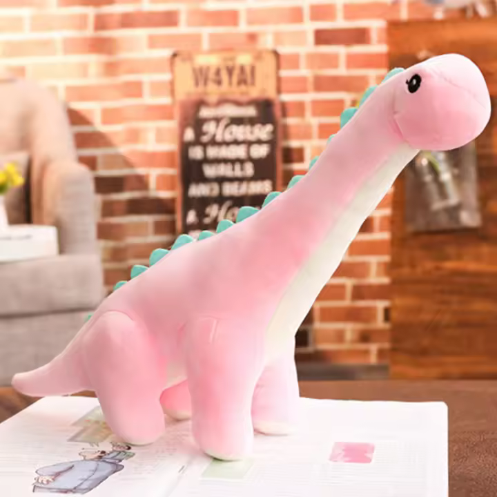 Juguete De Peluche Dinosaurio Tanystropheus 50/80cm Para Niñas Y Niños Regalo De Navidad Y Cumpleaños Color Azul/Morado/Rosa - 1