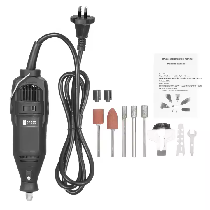 Grinder Portátil Para Cadena De Motosierra Herramienta De Pulido Eléctrica Con Guía Y Cabeza De Pulido Set De Afilador Para DIY En El Hogar - 1