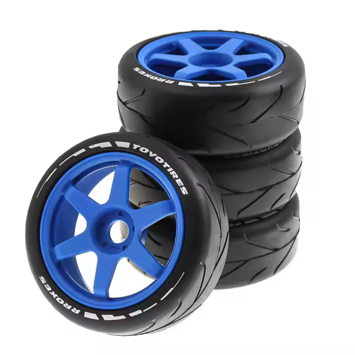 4pcs Rueda De Goma De 105mm Con Rueda De Plástico De 17mm Para Coche RC De Carretera 1/8 Rally RV HSP ZD Racing HPI WLtoys ARRMA - 1