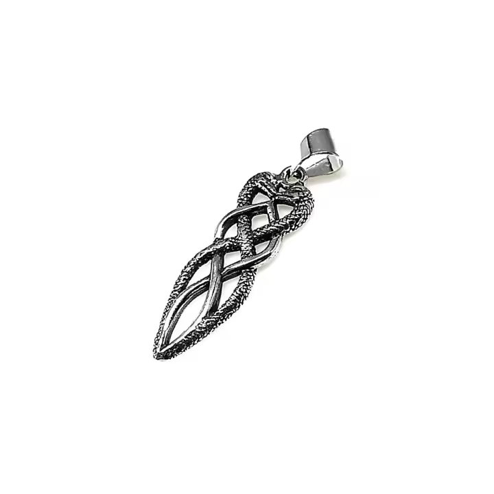 Inmaculada Romero Colgante Plata Ley 925m Amuleto Serpientes 32mm Unisex Bisutería - 1