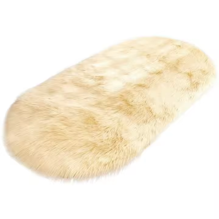 Alfombra de piel de Oveja, alfubra decorativa de piel de cordero, aspecto de pelo largo, lana - 1