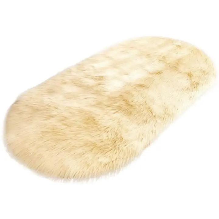 Alfombra de piel de Oveja, alfubra decorativa de piel de cordero, aspecto de pelo largo, lana - 1