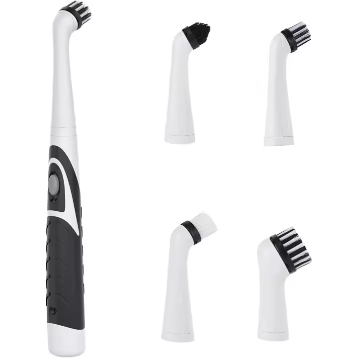 Cepillo de limpieza eléctrico sónico para el hogar con 4 cabezales para baño y cocina - 1