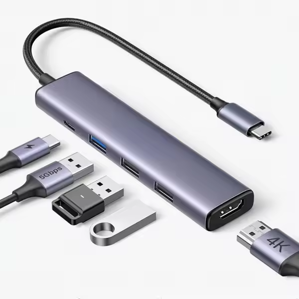 DOKI Hub Ethernet USB 3.0 1000Mbps Concentrador RJ45 con 3 Puertos Adaptador de Red LAN Gigabit Convertidor Carcasa de Aluminio Cable Trenzado Plug y Play en Windows 11 10 8 Mac OS - 1