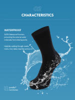 Calcetines De Senderismo Impermeables Para Hombres Transpirables Y Absorbentes De La Humedad Deportivos Para Caminar En Río Ski En Invierno Calientes - details 4