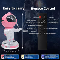 Proyector De Noche Estelar Con Timer Y Control Remoto Astronauta Galaxia Nebulosa Rosa 360° Ajustable Decoración Para Habitación De Niños - details 3