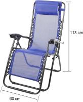 GREATOOL Silla Tumbona con Reposabrazos Plegable, 90x65x114cm, Tumbona Plegable Multiposiciones Jardin/Terraza, Ideal para Playa, Jardín, Terraza - details 2