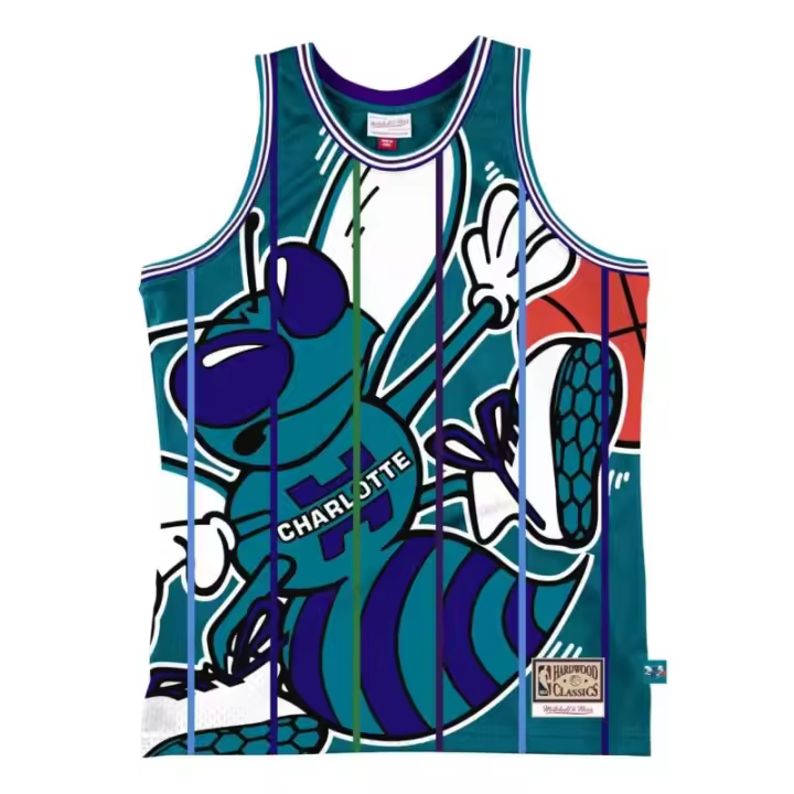 Camiseta Charlotte Hornets Big Face 2.0 - Mitchell & Ness - 1