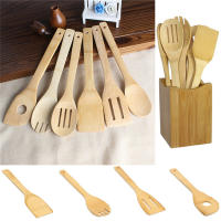 Set De Utensilios De Cocina 6 Piezas Antiadherente Con Mango De Madera Cuchara De Sopa Espátula Cuchara De Arroz Shovel Conjunto De Cocina Ecológico - details 5