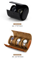 Caja De Almacenamiento Para Relojes De Lujo Vintage Portátil Organizador De Viaje Para Hombres Caja De Exhibición De Relojes De Cuero Gifting - details 10