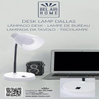 BEL AIR HOME - Lámpara de Escritorio DALLAS | Metal, Altura 40cm, Base 15cm | Interruptor ON/OFF, Ideal Oficina y Mesita Noche | E-27 - details 3
