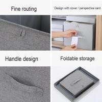 Caja De Almacenamiento Grande, Cajas De Almacenamiento con Tapas, Caja De Almacenamiento De Ropa, Caja Plegable De Tela，Envio desde España. - details 1