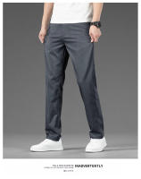 Pantalones Casuales De Verano Para Hombre Estilo Coreano Color Sólido Elásticos Y Cómodos Pantalones Negocios Rectos Y Sueltos Talla Media Cierre De Cremallera - details 20
