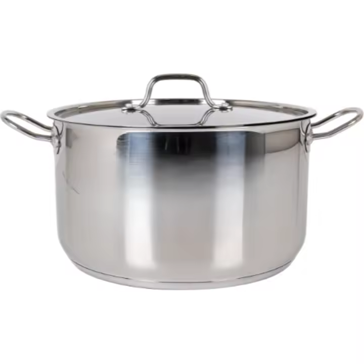 Quttin - Olla con Tapa de Acero 28 cm/9.5 L - Colección Hotel - Apta para Inducción, Alta Durabilidad, Diseño Ergonómico y Resistencia al Calor - 1