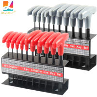 Juego De 10 Llaves De Hexágono Con Mango T-Handle En Pulgadas Y Metros Juego De Llaves Allen Con Soporte De Almacenamiento Convenientes Material De Acero Crômio-vanadio - details 0