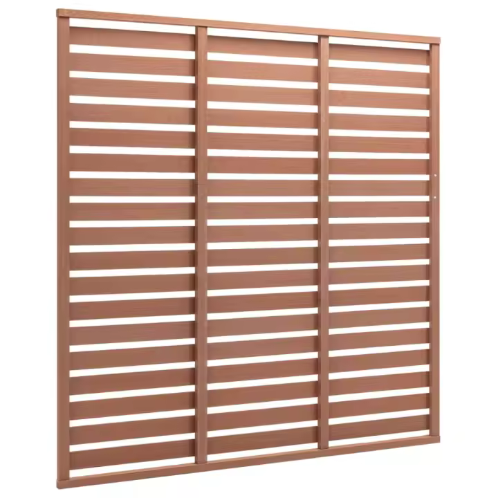 vidaXL Panel de valla de WPC 180x180 cm Color Marrón,  Gris,  Negro y mas Perfecta para plantas y animales, múltiples usos malla para ventilación, seguridad, ventana, jardín - 1