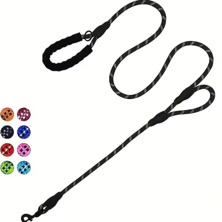 Correa De Perro 6 Pies Larga Con Doble Manija Reflector Y Padded Para Control Seguridad Entrenamiento Resistente Y Segura Para Todas Las Estaciones - 1