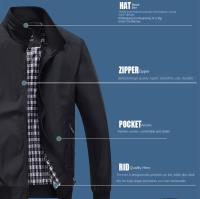 Chaqueta De Moda Para Hombre Casual De Primavera Y Otoño Abrigo Grande Y Suelto Estilo Dad Con Bolsillos Cierre De Cremallera - details 4