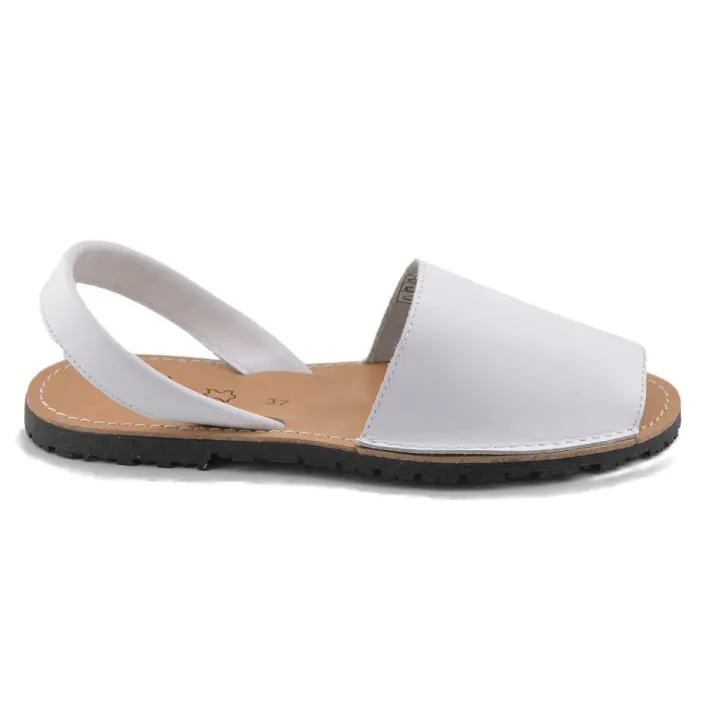 CBP - Conbuenpie Avarcas Menorquinas Blancas Piel Napa - 1