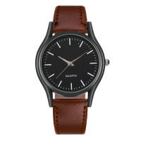 Reloj De Cuarzo Minimalista Para Parejas Correa De Cuero Múltiples Colores Accesorio De Ropa Casual Reloj Simplicidad - details 7