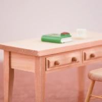 Muebles De Casa De Muñecas a Escala 1:12 Miniatura De Libro Y Escritorio Modelo De Decoración Para Mesa Material De Madera - details 2