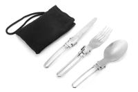 Cuchara De Acero Inoxidable Plegable Para Camping Y Cocina Al Aire Libre Ultra-Ligera Con Forks Y Cucharas 1-10PCS - details 2