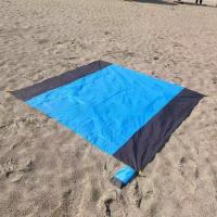 Outdoor Waterproof Picnic Blanket - Foldable Camping & Beach Mat with Storage Pocket, Polyester Plaid Ground Cover - details 5