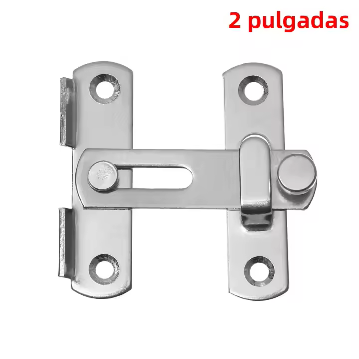 Cerradura De Puerta De Acero Inoxidable Con Tornillos Cerradura De Guardia Para Ventanas Y Puertas Deslizantes Herramienta Diaria Para La Seguridad Del Hogar - 1