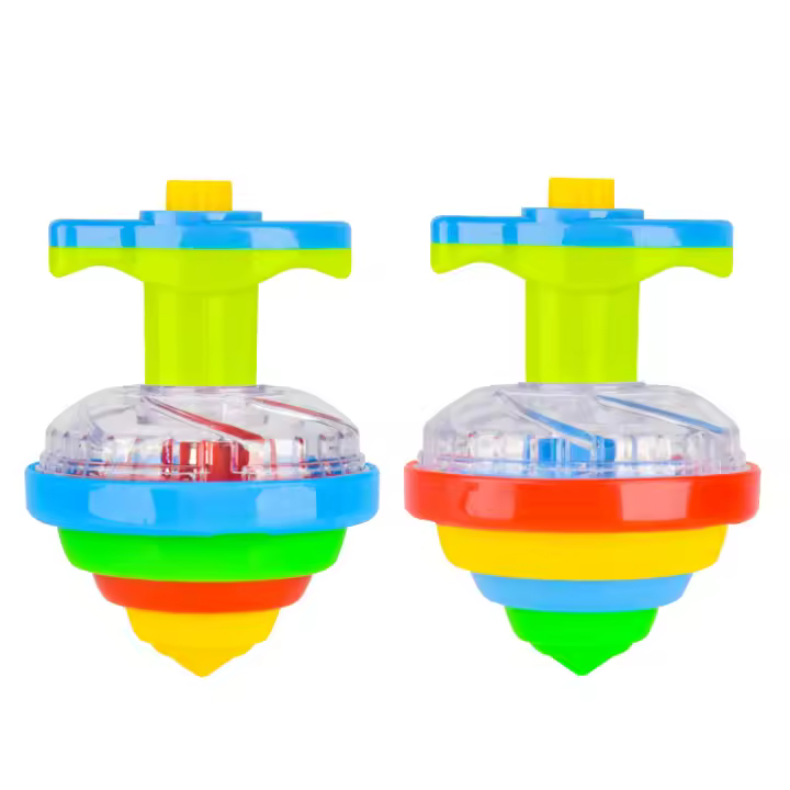 UFO Giratoria LED Para Niños Juguete De Luz Y Música Rotación Interactiva Regalo De Cumpleaños Divertido Juguetes De ABS - 1